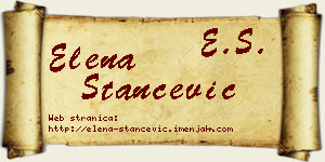 Elena Stančević vizit kartica